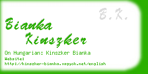 bianka kinszker business card